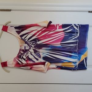 Body Central women's shoulderless multi color top size Large.